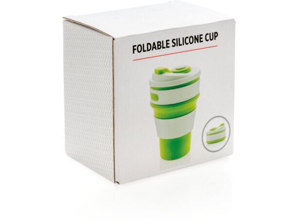 Tazas plegable de silicona Verde detalle 45