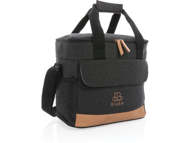 Bolsa termica publicitaria algodón reciclado Negro detalle 14