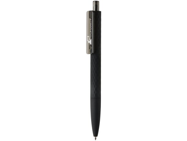 Bolígrafos con nombre forma exclusiva de diamante y tacto suave Negro/negro detalle 10