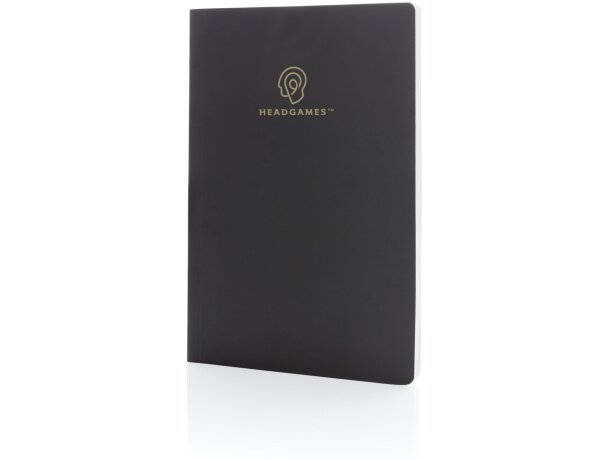 Cuaderno de papel de piedra de tapa blanda Impact A5 Negro detalle 6