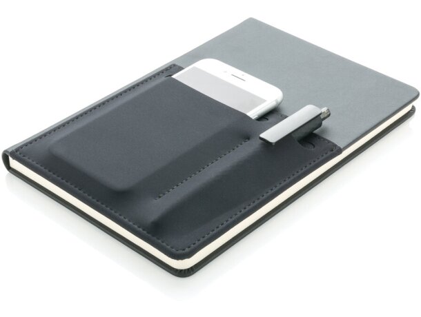 Libreta A5 Deluxe con bolsillos inteligentes Negro detalle 1