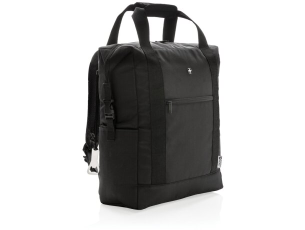 Bolsa nevera Swiss Peak XXL 22L poliéster 1680D con abridor Negro detalle 9