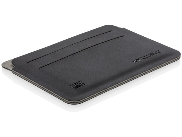 Tarjeteros corporativos bloqueo rfid ultra delgado para 8 tarjetas Negro/gris detalle 1
