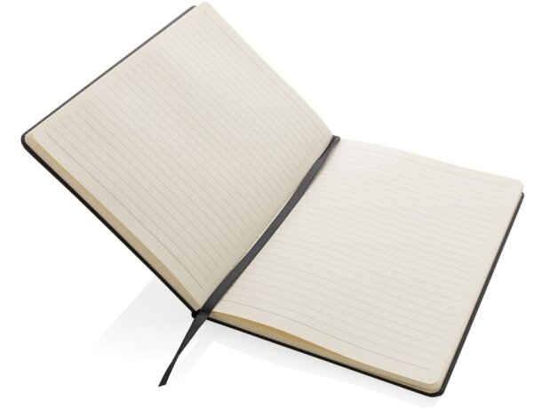 Libreta A5 FSC® de tapa dura Negro detalle 4