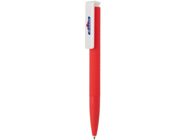 Bolígrafos con nombre plástico con clip tinta azul Rojo/blanco detalle 27
