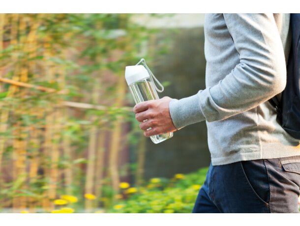 Botella tritan para agua 450 ml Blanco/gris detalle 22