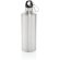 Botella de agua XL de aluminio con mosquetón Plata/negro