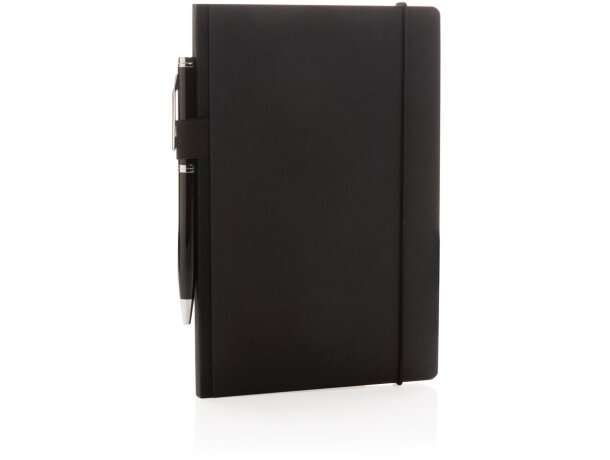 Libreta lujosa A5 FSC® de tapa dura Negro detalle 3