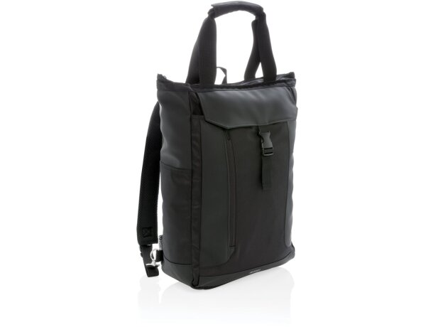 Mochila Swiss Peak portátil 15.6 con protección RFID negra Negro detalle 12