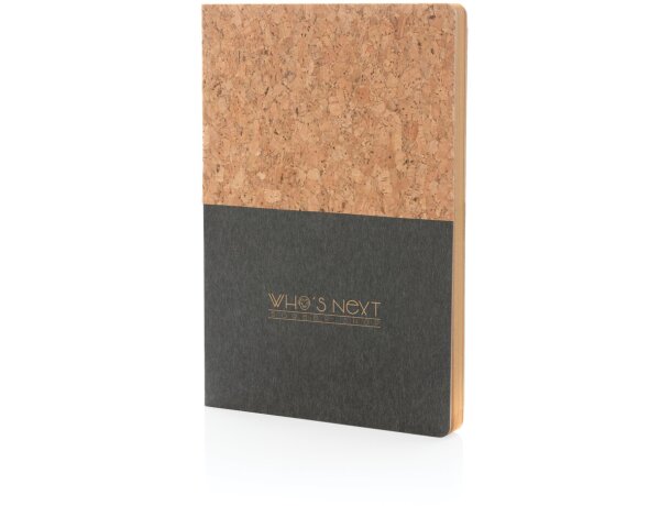 Cuaderno A5 de corcho y kraft Negro detalle 4