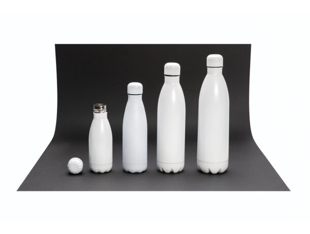 Botella de acero inoxidable al vacío de color sólido 750ml Blanco detalle 26