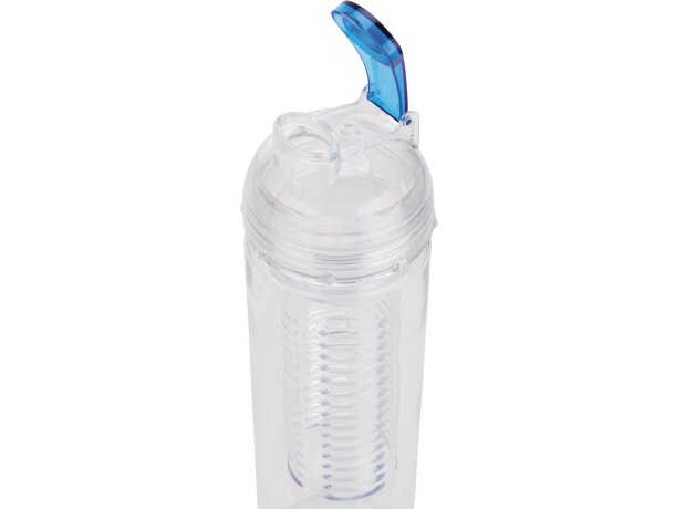 Bidón deportivo con compartimento para frutas de tritán 500ml Azul detalle 2