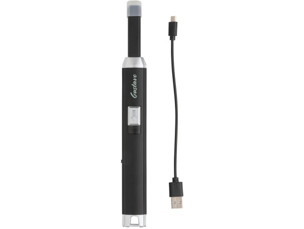 Encendedor USB Negro/gris detalle 3
