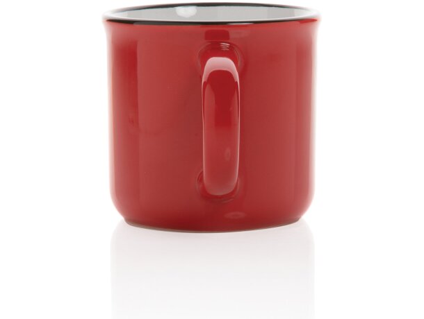 Taza de cerámica vintage Rojo detalle 26