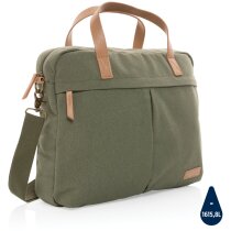 Maletín para portátil de lona reciclada Impact AWARE™ 16oz. Maletín para portátil de lona reciclada Impact AWARE™ 16oz.