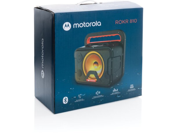 Altavoz inalámbrico y portátil Motorola ROKR810 para fiestas Negro detalle 11