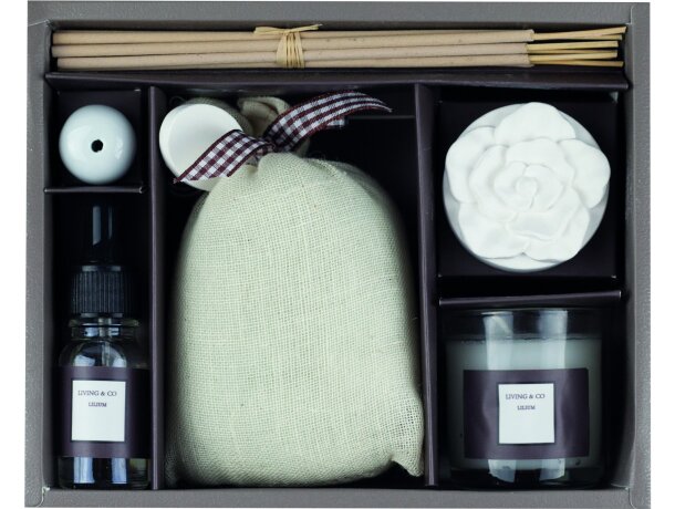 Set de aroma con difusor velas e incienso personalizado Set de aroma con difusor velas e incienso personalizado