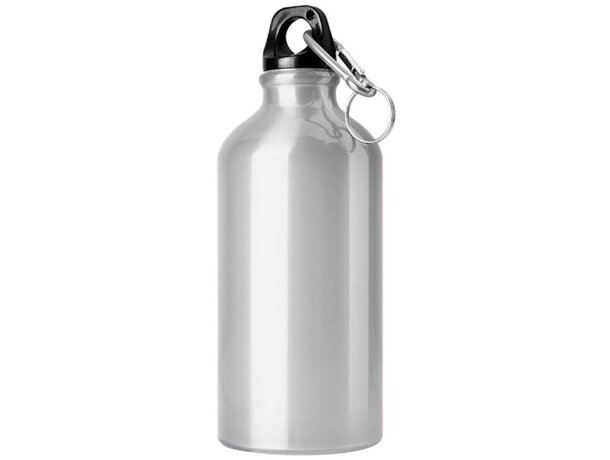 Botella de aluminio 500 ml brillante con mosquetón personalizada