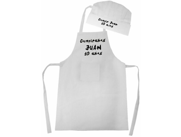 Set de delantal y gorro non woven Cook economica