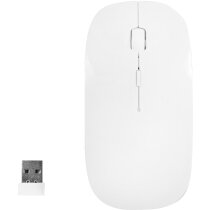 Ratón inalámbrico de diseño moderno con rueda blanco
