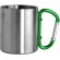 Taza de acero inoxidable con asa mosquetón de colores personalizado