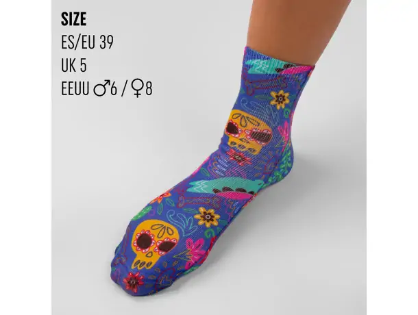 Calcetines Sub Foot poliéster sublimación todo color