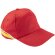 Gorra con detalles de la bandera de España en colores diferentes Rojo