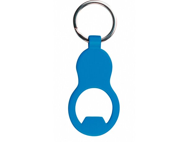 Llavero de aluminio mate con abridor barato