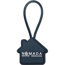 Llavero silicona en forma de casa personalizado negro Llavero silicona en forma de casa personalizado negro