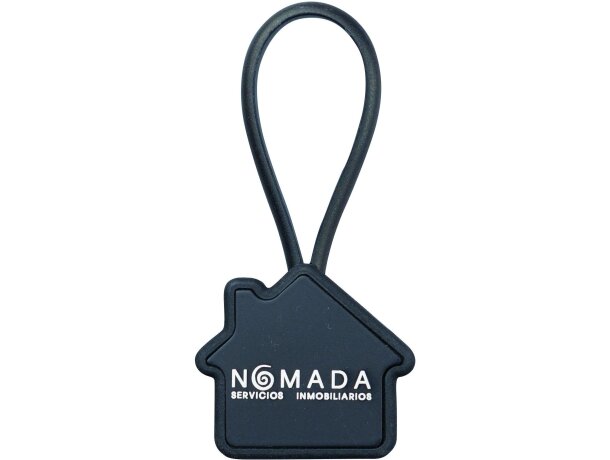 Llavero silicona en forma de casa personalizado negro Llavero silicona en forma de casa personalizado negro