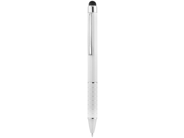 Bolígrafo de aluminio con puntero táctil y aros decorativos personalizado