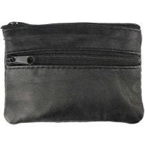 Monedero de piel con cremallera personalizado