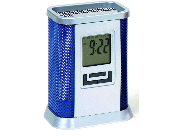 Portalápices con calendario y reloj Portalápices con calendario y reloj