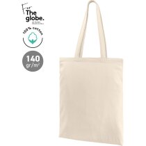 Tote bag personalizada algodón 135g beige natural asas largas