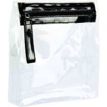Neceser transparente con cremallera de colores personalizado negro Neceser transparente con cremallera de colores personalizado negro