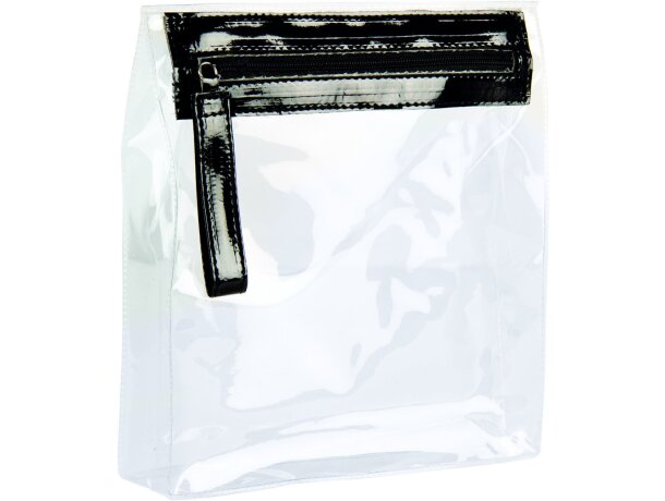 Neceser transparente con cremallera de colores personalizado negro Neceser transparente con cremallera de colores personalizado negro