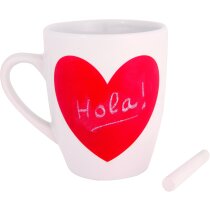 Taza decorada con corazón de pizarra personalizada Taza decorada con corazón de pizarra personalizada