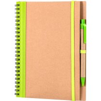 Libreta A5 y bolígrafo a juego en cartón ecológico