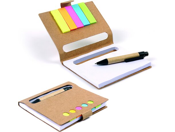 Bloc de notas con marcadores y mini bolígrafo Bloc de notas con marcadores y mini bolígrafo