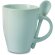 taza de ceramica con cuchara en colores personalizada blanca