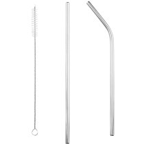 Pajitas reutilizables acero con cepillo limpiador