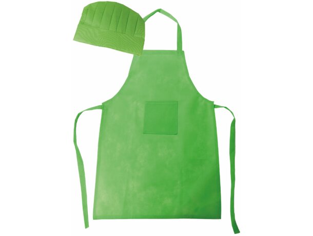 Set de delantal y gorro non woven cook grabado