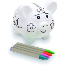 Hucha de cerdito para colorear personalizada Hucha de cerdito para colorear personalizada