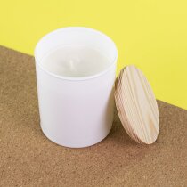 Vela Levanti en cristal pintado con tapa bambú