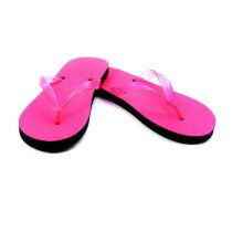 Chanclas de colores con tiras transparentes