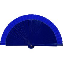 Abanico mini de madera con lacado personalizado azul Abanico mini de madera con lacado personalizado azul