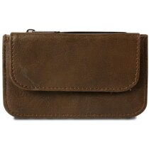 Llavero con monedero acabado en simil piel personalizado marron Llavero con monedero acabado en simil piel personalizado marron