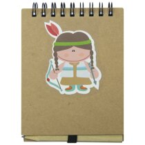 Libreta infantil indios personalizada