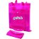mochila plegable de no tejido en varios colores grabada rosa