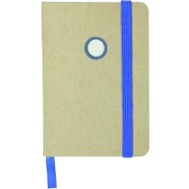 Bloc de notas mini con tapas de corcho azul personalizado